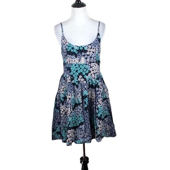 Somedays Lovin Dress Keyhole Cutout Floral Skater - Picture 1 of 5